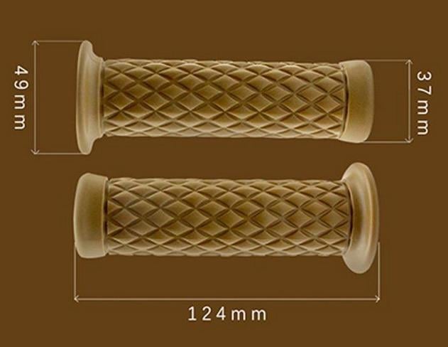 GRIP SET CLASSIC CAFE RACER RETRO, KHAKI -