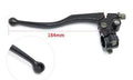 CLUTCH LEVER BLACK SHORT WITH MIRROR MOUNTING M10