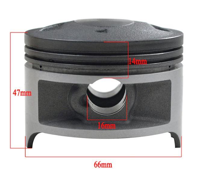 PISTON KIT 66.00 SUZUKI, DR200 42A 86-91 SP200 86-88 DF200 86
