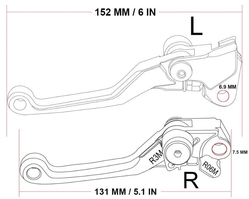 FLEXI CLUTCH & BRAKE LEVER 09-20 YAMAHA YZF450 CNC BILLET FOLDABLE PIVOT
