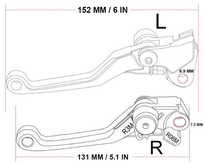 FLEXI CLUTCH & BRAKE LEVER 09-20 YAMAHA YZF450 CNC BILLET FOLDABLE PIVOT