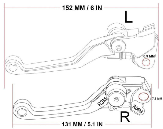FLEXI CLUTCH & BRAKE LEVER 09-20 YAMAHA YZF450 CNC BILLET FOLDABLE PIVOT