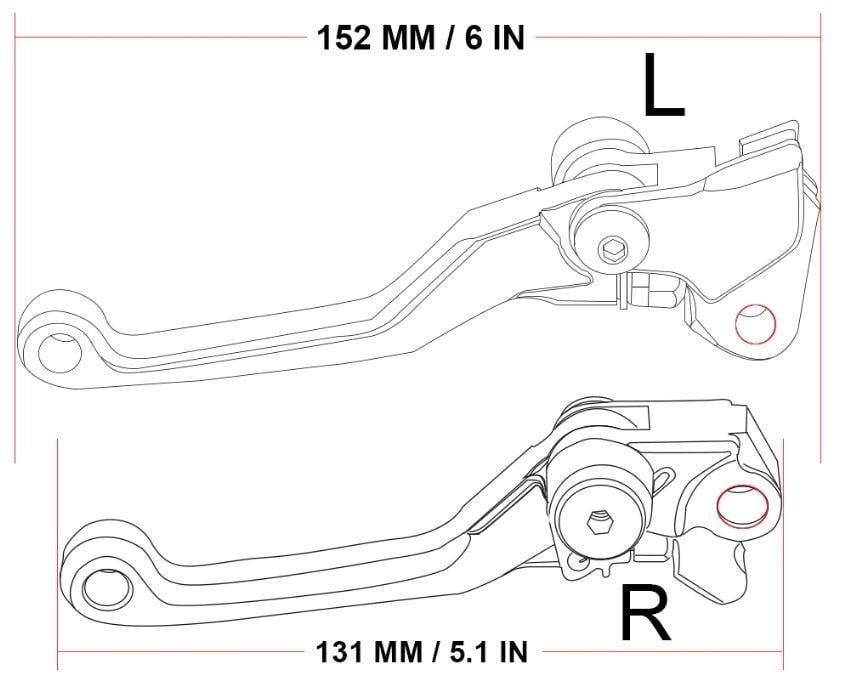 Flexi Clutch & Brake Lever YZ85 15-22, yamaha CNC Billet Foldable Pivot 1SS-83912-00-00 5MV-83922-00-00