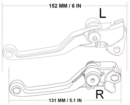 Flexi Clutch & Brake Lever YZ85 15-22, yamaha CNC Billet Foldable Pivot 1SS-83912-00-00 5MV-83922-00-00