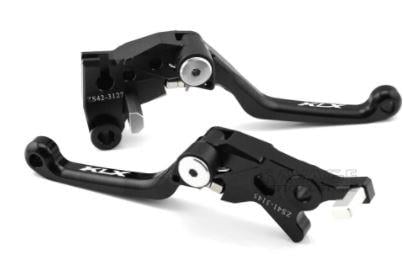 FLEXI FOLDABLE PIVOT CLUTCH BRAKE LEVER KAWASAKI KLX150 230 250 46092-0044 BLACK / BLACK