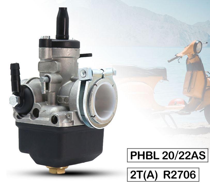 Carburetor Assembly Dellorto PHBL 20AS Racing 2T, BORE 20mm Carburetor PHBL 20AS 2T(A) R2706