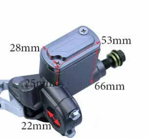 Master Cylinder Brake Lever Right Hand, 7/8 22mm Universal Motorcycle Master Cylinder Brake Lever