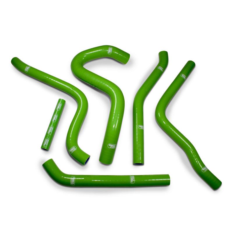 COOLANT HOSE 6 PIECE KIT GREEN 92-93 KAWASAKI 250 KX SAMCO SPORT KAW-75-GN