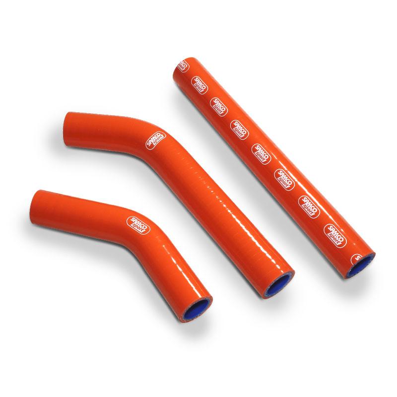 COOLANT HOSE 3 PIECE KIT ORANGE 07-10 KTM 250 300 SX XC SAMCO SPORT KTM-18-OR