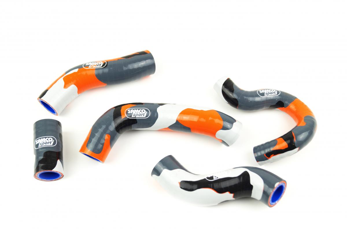 COOLANT HOSE 5 PIECE KIT ORANGE CAMO 12-16 KTM 450 500 501 SAMCO SPORT KTM-48-SOL