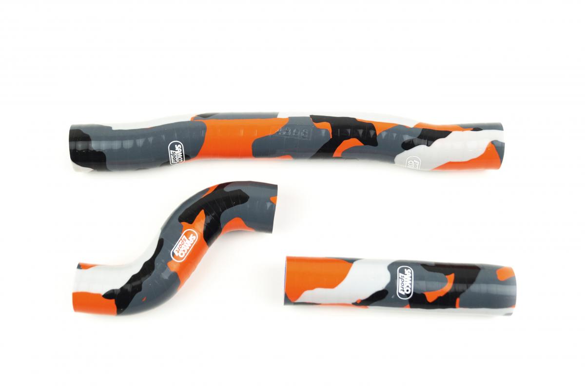 COOLANT HOSE 3 PIECE KIT ORANGE CAMO 17-18 KTM 250 300 SAMCO SPORT KTM-88-SOL