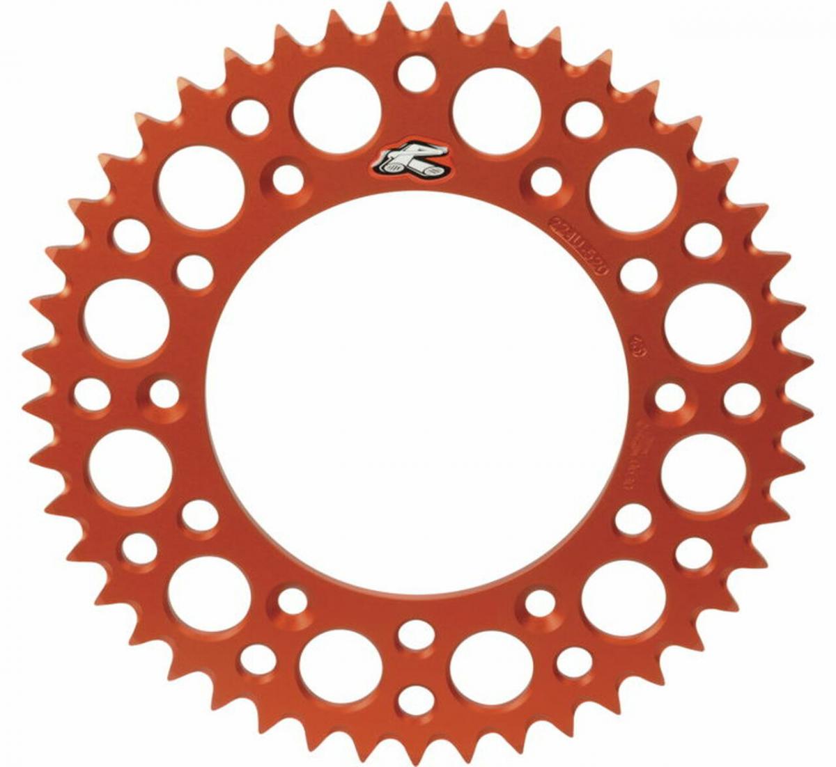 REAR SPROCKET ALLOY RENTHAL ORANGE, ULTRALITE 441-428-47GPOR, 441U-428-47GPOR
