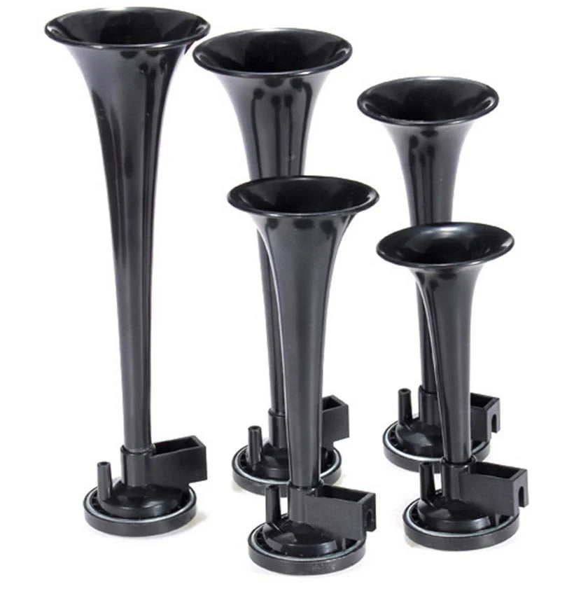 5 Trumpet Music Air Horn 12V 125dB, Universal Car Truck Bike Air Compressor