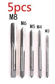 TAP Set-5 HSS M3 M4 M5 M6 M8, MULTIPLE THREADS / SIZES