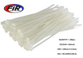 NYLON CABLE ZIP TIES - NATURAL, 140mm x 3.4mm - PACK OF 100
