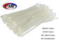 NYLON CABLE ZIP TIES - NATURAL, 200mm x 4.8mm - PACK OF 100