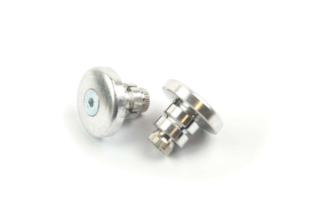 BAR ENDS 18mm SILVER