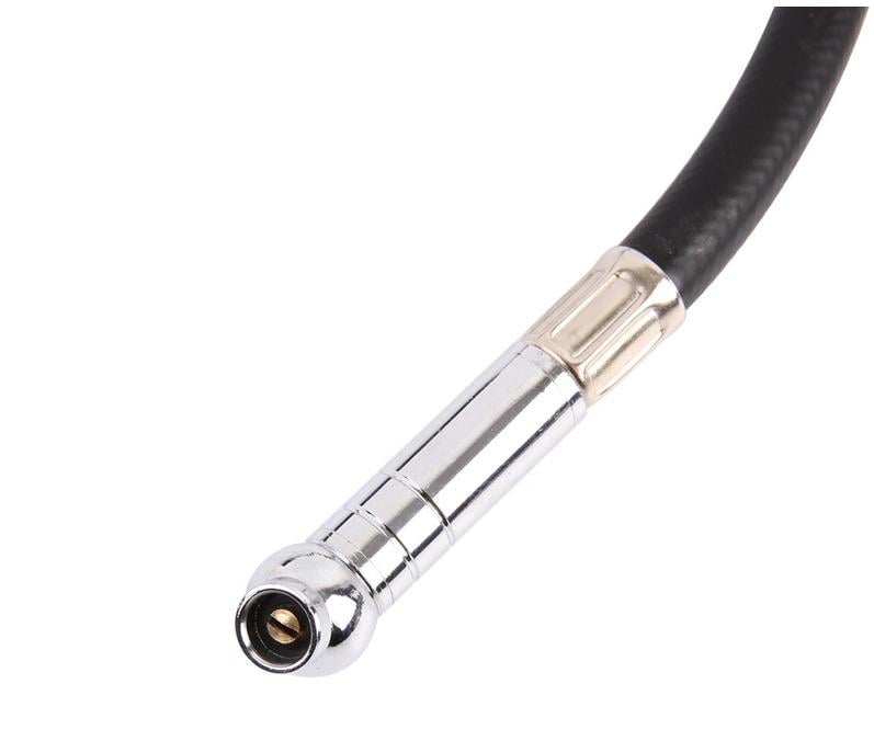 TYRE PRESSURE GAUGE WITH HOSE, 0-30PSI / 360° SWIVEL CHUCK / 45° HEAD