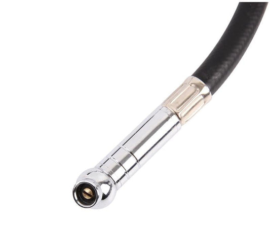 TYRE PRESSURE GAUGE WITH HOSE, 0-30PSI / 360° SWIVEL CHUCK / 45° HEAD