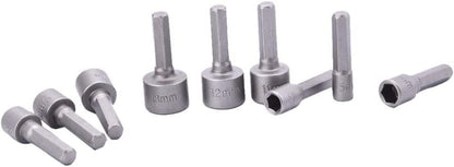 9PCS NUT HEX SOCKET DRIVER SET, 5mm - 13mm / DRILL / SCREWDRIVER