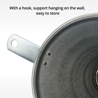 METAL FLEXIBLE SHAFT FUNNEL, MESH FILTER / 370MM LONG / BENDABLE