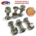 TITANIUM GR5 SPROCKET BOLT SET/6, M8x35 OVER SIZE SPROCKET BOLTS, /
