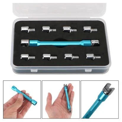 SPOKE WRENCH TOOL WITH 10 ENDS 5mm - 6.8mm