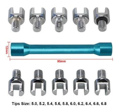 SPOKE WRENCH TOOL WITH 10 ENDS 5mm - 6.8mm