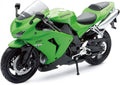 MODEL DIE CAST KAWASAKI ZX-10R, GREEN AND BLACK, SCALE 1:12, NEWRAY 42447A 42443A