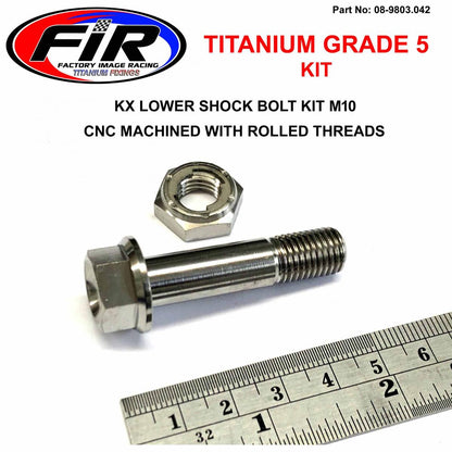 GR5 KX LOWER SHOCK BOLT KIT M10, 42mm / KX125 KXF250 92150-1571 / 921501571 / 92210-1184