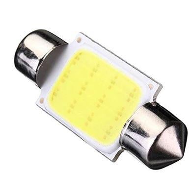 (Pack of 2) 12 White LED Bulb 12V 36mm COB Dome Festoon C5W DC 6411 6413 6418