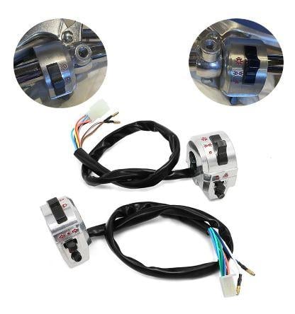 HANDLEBAR SWITCH SET RH & LH CONTROLS CAFE RACER CLASSIC