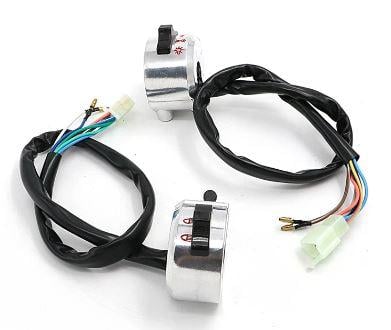 HANDLEBAR SWITCH SET RH & LH CONTROLS CAFE RACER CLASSIC