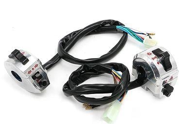 HANDLEBAR SWITCH SET RH & LH CONTROLS CAFE RACER CLASSIC