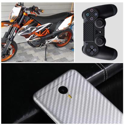 CARBON FIBER DECAL 30x127cm SILVER 3D FIBER VINYL SHEET