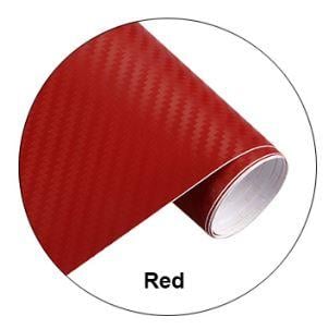 CARBON FIBER DECAL 30x127cm RED, 3D FIBER VINYL SHEET