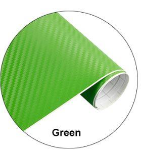 CARBON FIBER DECAL 30x127cm GREEN, 3D FIBER VINYL SHEET