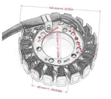 STATOR COIL 1990-2008 KAWASAKI ZRX ZR ZX ZZR 400 600 21003-1214