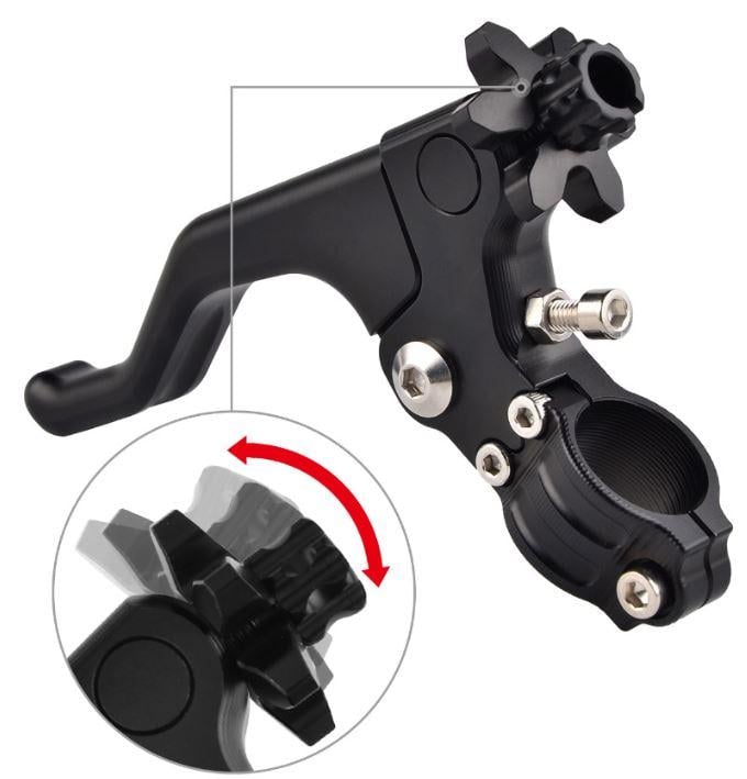 CLUTCH LEVER BILLET BRACKET SHORT BLACK