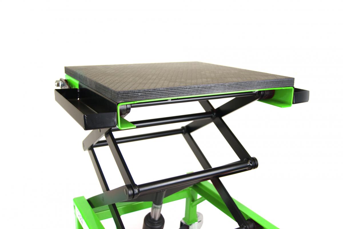 TAGZ WHEEL ABOUT LIFT 150KG FREIGHT GREEN/BLACK HYDRAULIC SCISSOR STAND MAX LIFT WEIGHT 150KG