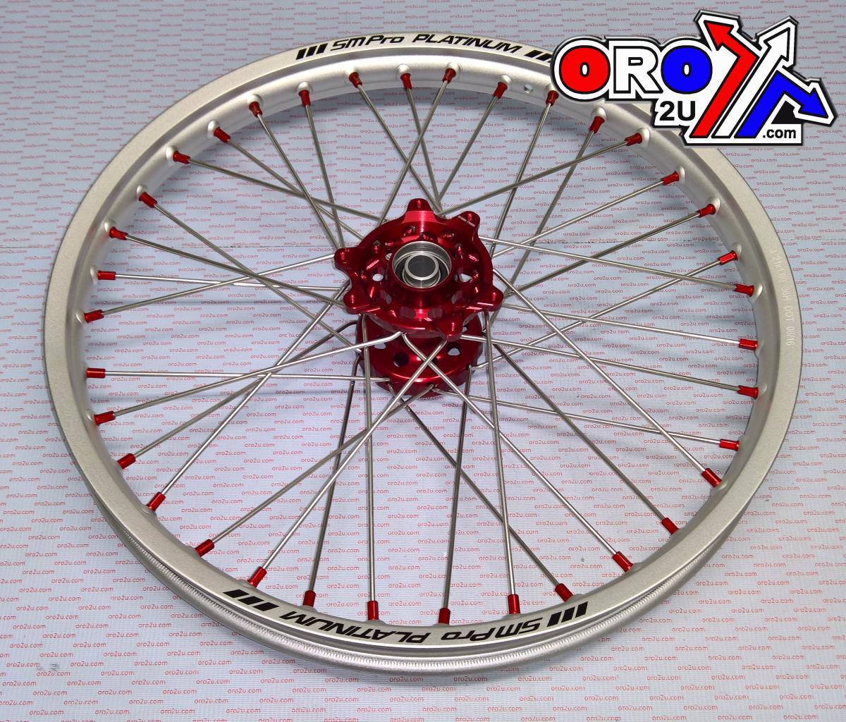 19x1.85 WHEEL HON GLOSS SILVER/RED, GLOSS SILVER RIM,GLOSS RED HUB,GLOSS RED NIPPLES, SP047.03.82.00.03 MX-9111