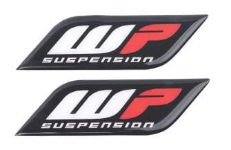 WP FORK DECAL 3D WHITE POWER SUSPENSION