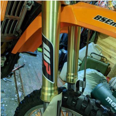 WP FORK DECAL 3D WHITE POWER SUSPENSION