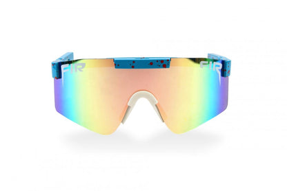 WRAP AROUND FIR SUNGLASSES, UV400 POLARISED LENSES / BLUE & PINK