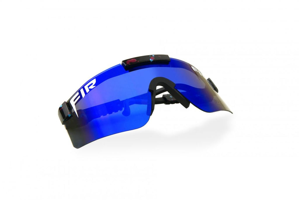 FIR Blue & Black Wrap Around Sunglasses Polarised UV400