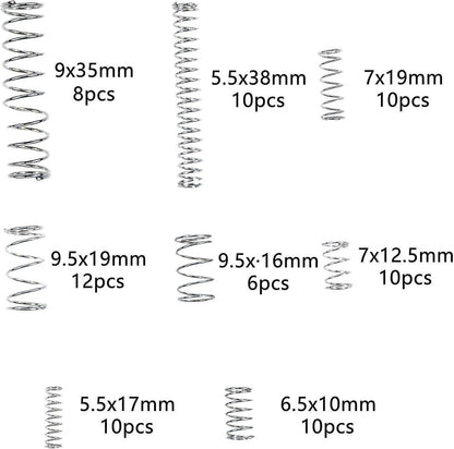 SPRING ASSORTMENT MIX KIT - ZINC PLATED SPRINGS - 20 SIZES