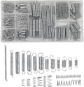 SPRING ASSORTMENT KIT 200PC ZINC PLATED STEEL EXTENSION COMPRESSION 20 SIZES