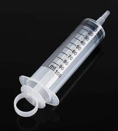 LARGE 100ml OIL SYRINGE 100CC BRAKE FLUID, WATER, FUEL