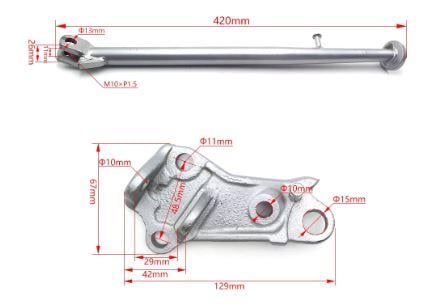 SIDE STAND ASSEMBLY 16-22 YAMAHA YZ 125 250 X 5UM-27311-E1-00 BF1-21447-00-00