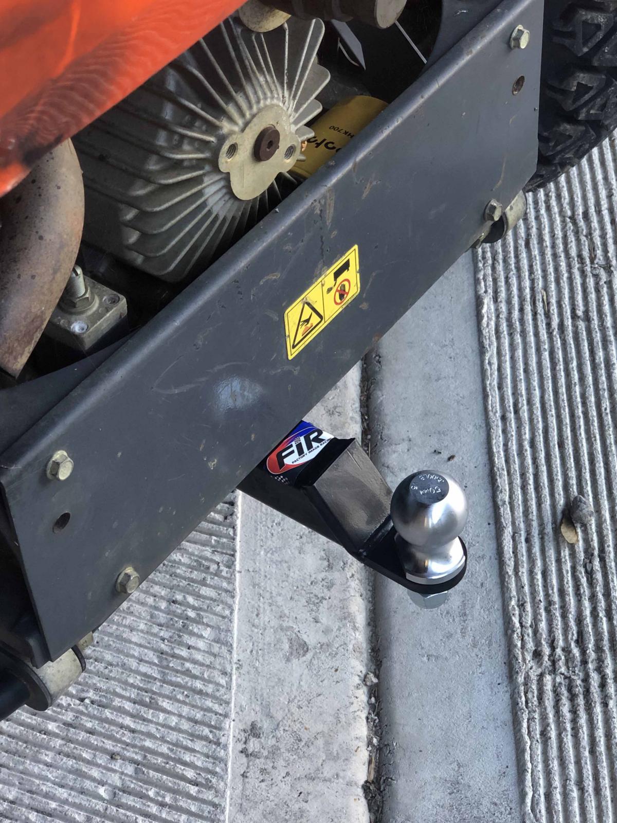 KUBOTA HITCH 50mm BALL & PIN, SUIT MODEL RTV -X900M-EU, ATV UTV QUAD HITCH MOUNT
